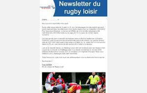 Newsletter du rugby loisir n°13 - Juin 2021 : voir la version en ligne